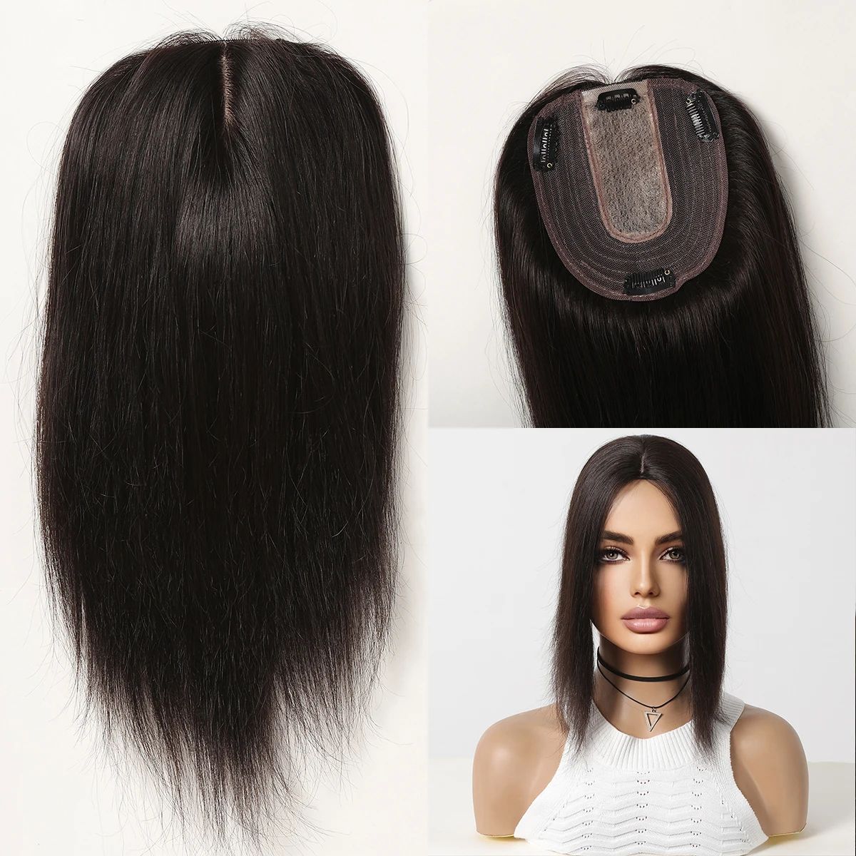 Length:12inchToupee Color:Dark Brown