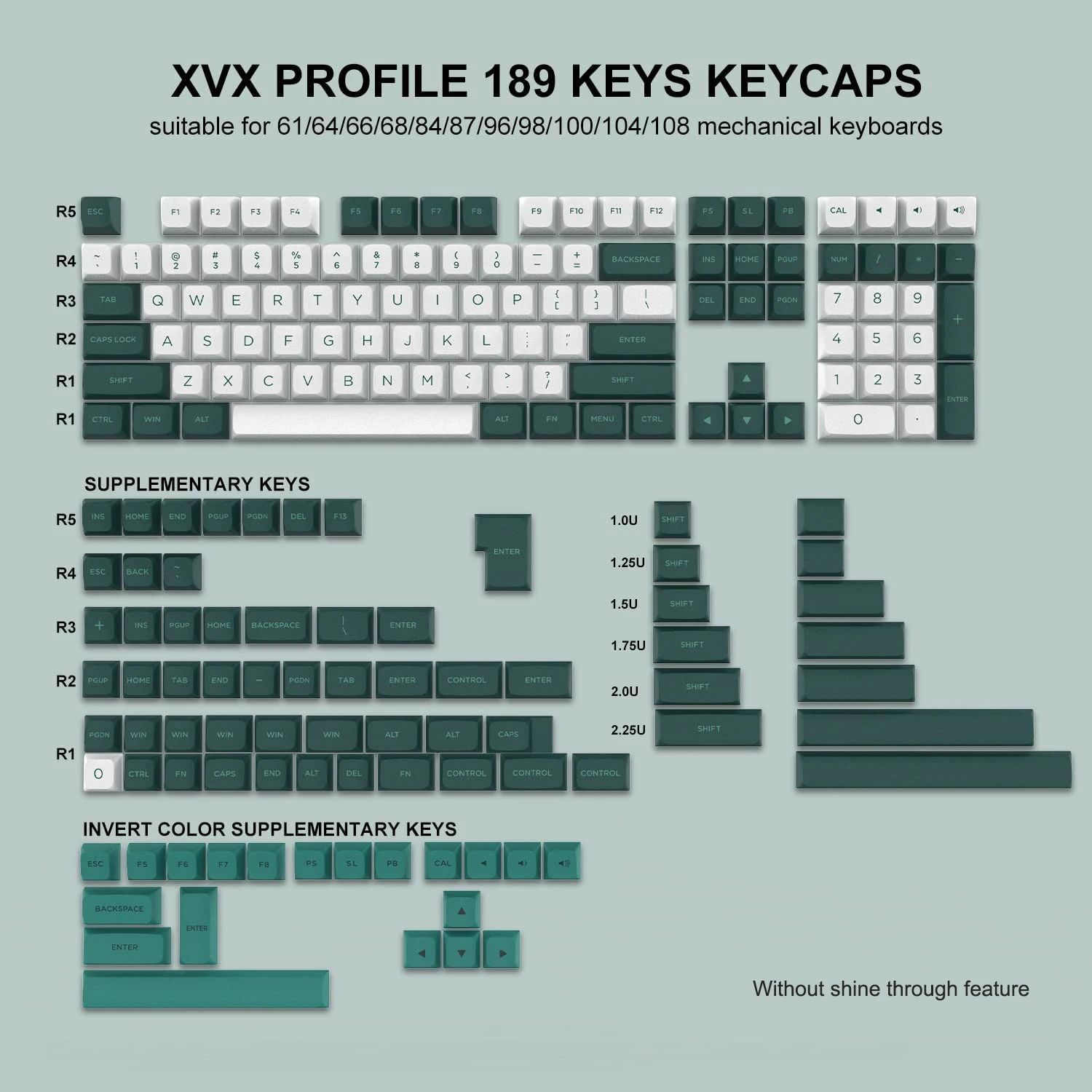 189 Key-White Green