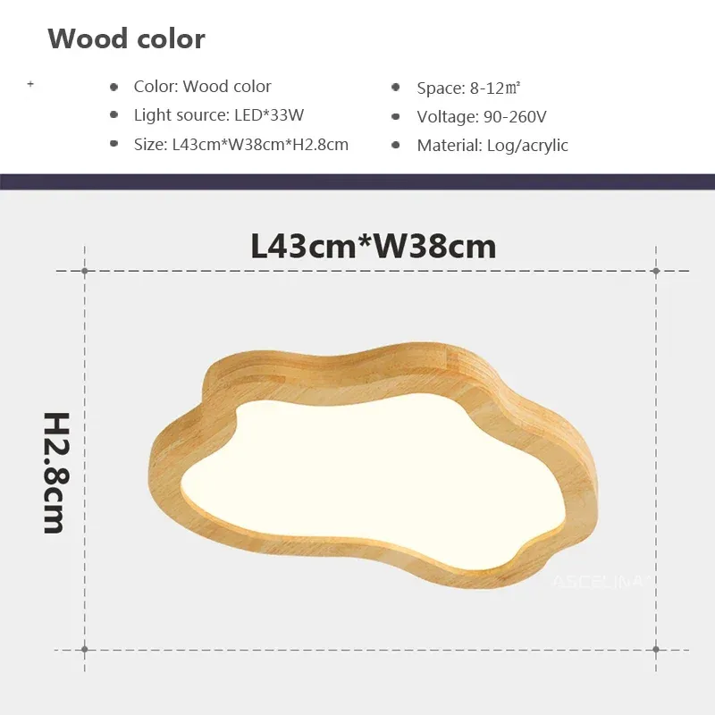 220 V Bianco caldo-No legno RC 43 cm