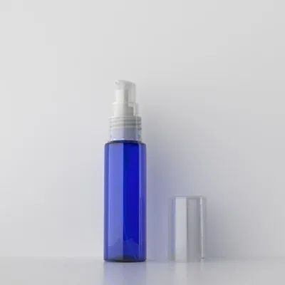 Flacon bleu en plastique transparent de 30 ml