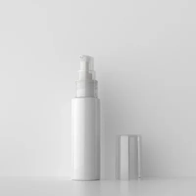 Flacon blanc en plastique transparent de 30 ml