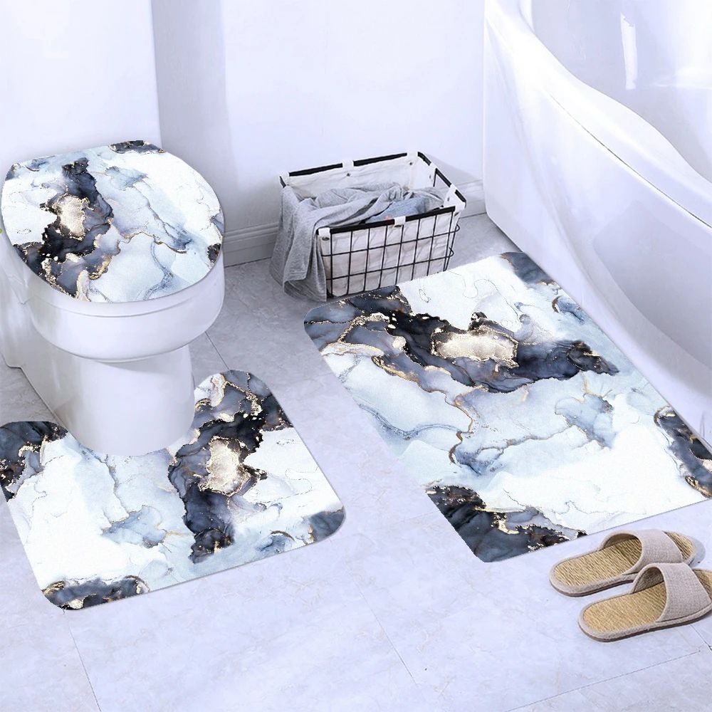 Color:DX8076-3Pcs Bath Rug