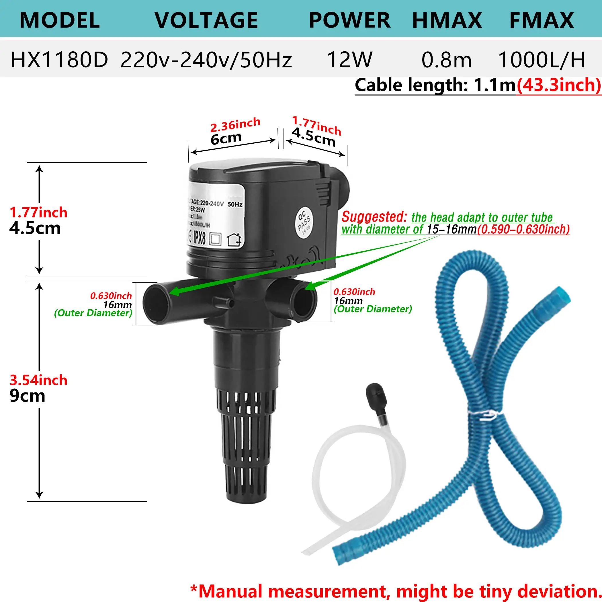 Kolor: 12W HX1180DPOW: Wtyczka UE