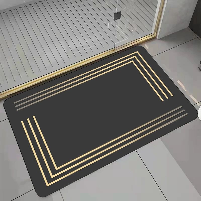 Couleur:Noir-1 Tapis de bain