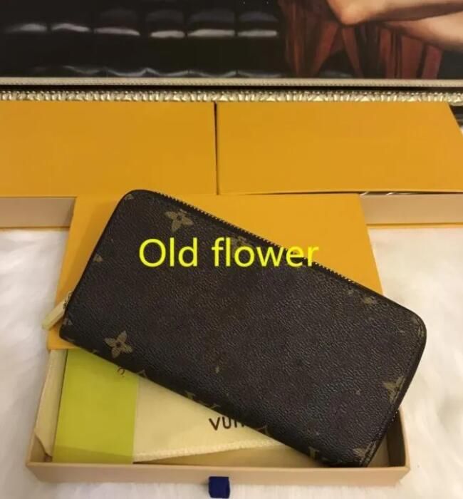 Brown flowers wallet