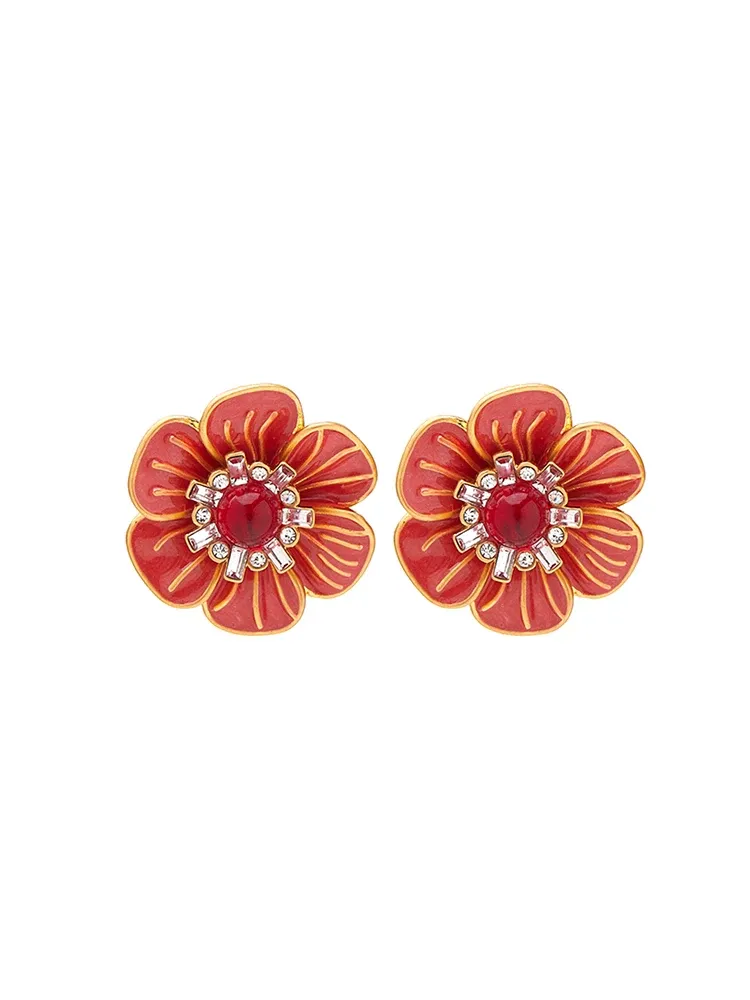 Flowers Earrings 18k Gold Plated Cn