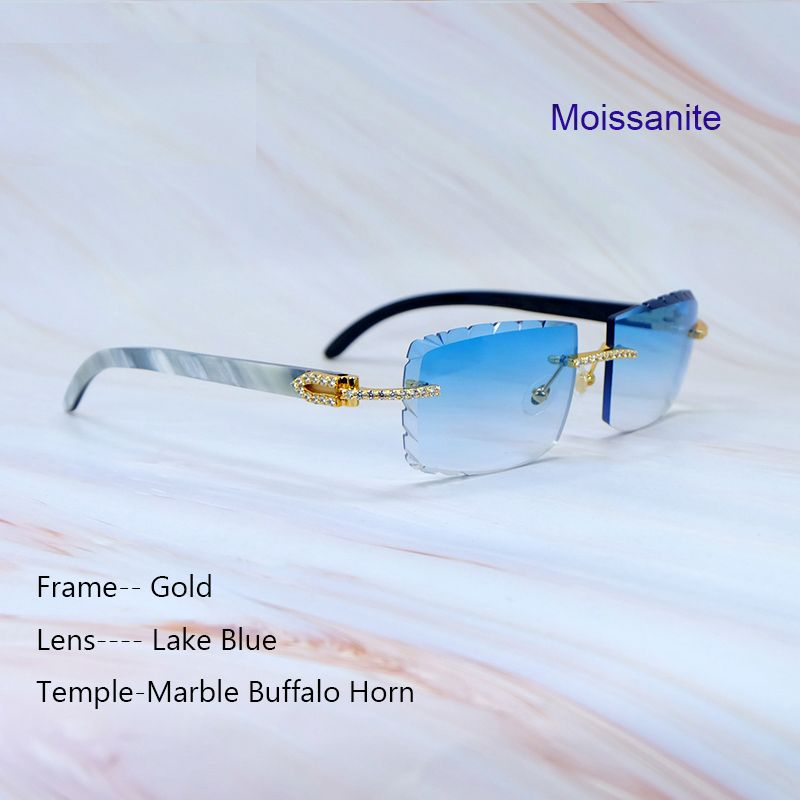Moissanite marmor buffs Gold LakeBlue