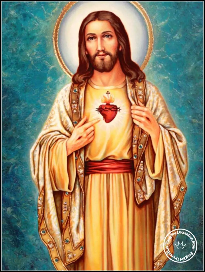 Color:JESUS9Size:25x20cm Round