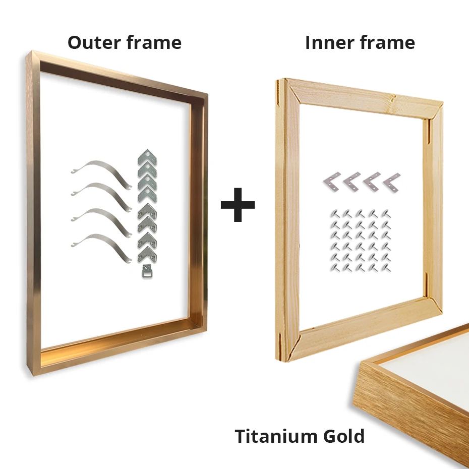 Kleur: titanium goud hout