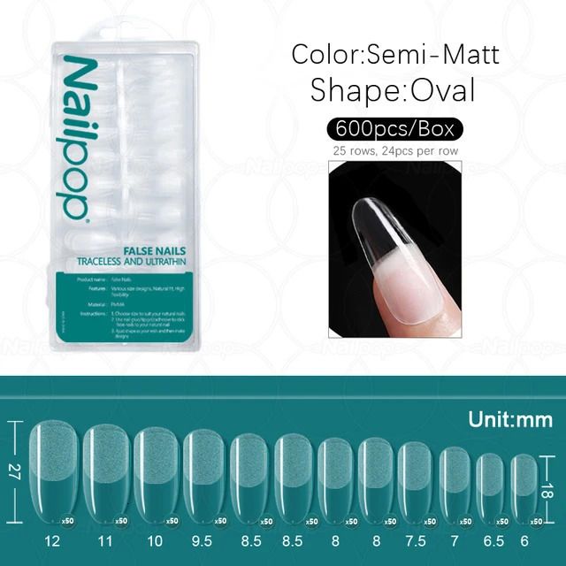 Oval Semimatt 600