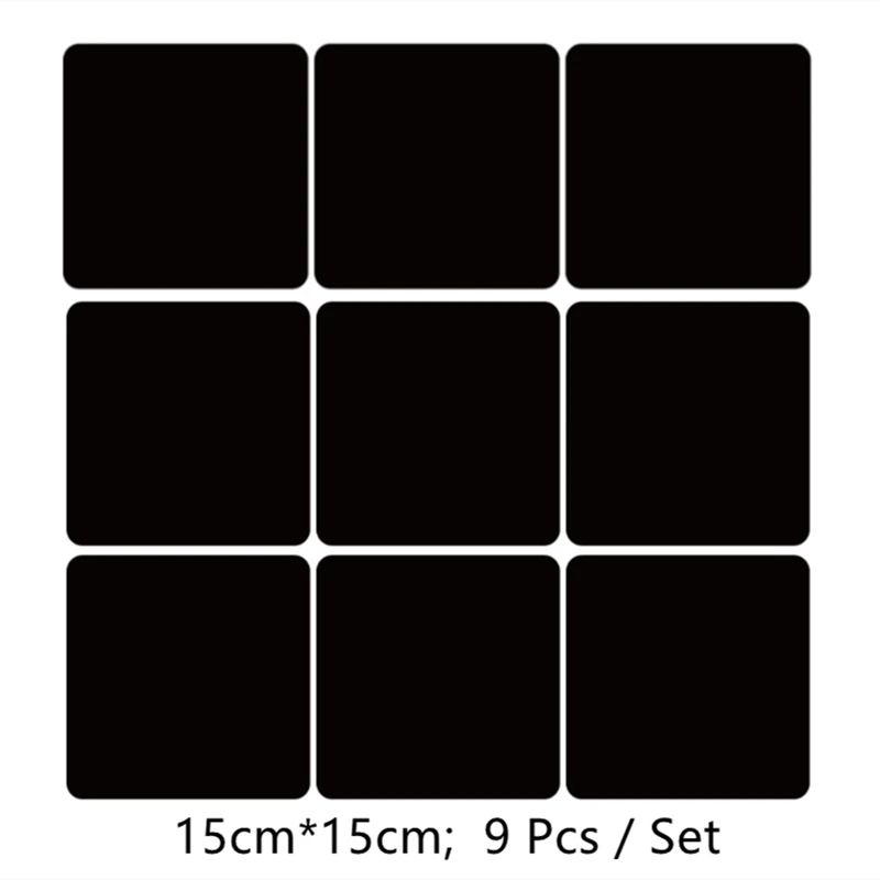 Kolor: Black-9pcs (15x15 cm)