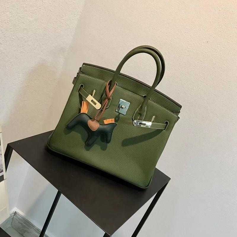 Army Green 25cm Small Leather