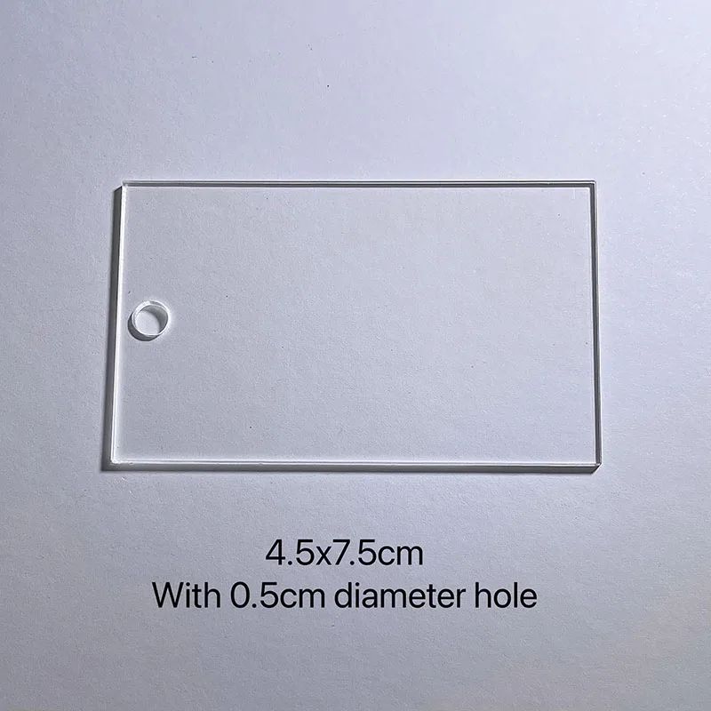 Clear with 5mm hole-20pcs 4.5x7.5cm