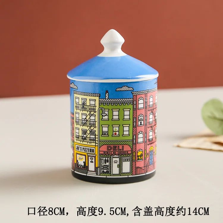 Color:Busy city small pot