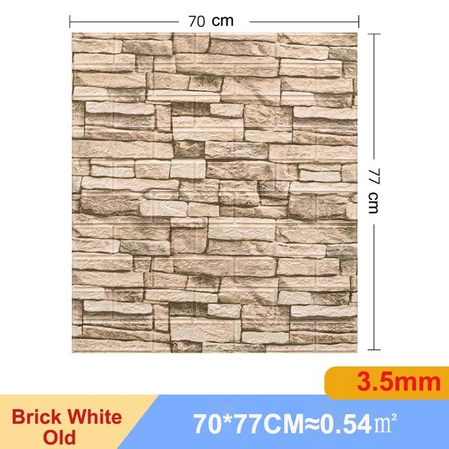 CulturalBrick white-5pieces70x77cm