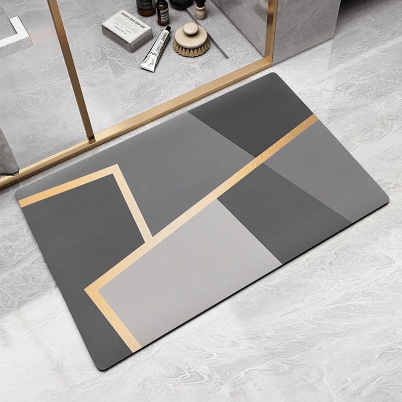 Couleur : tapis de bain géométrique C.