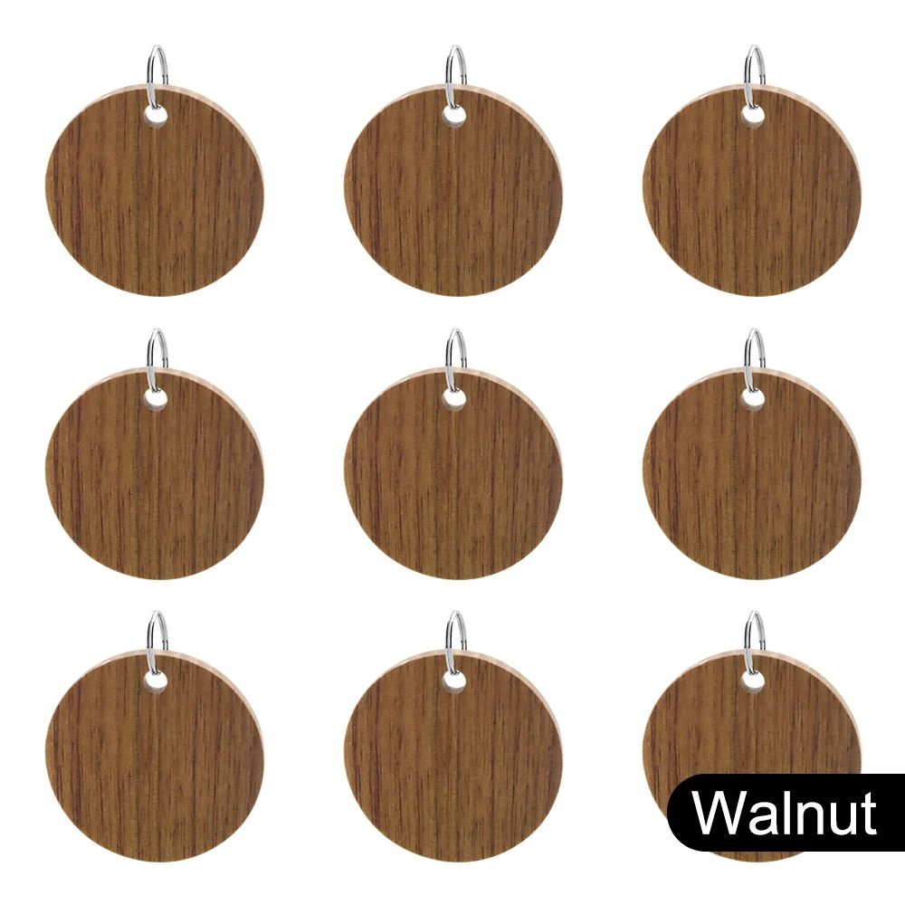 Färg: Walnut Round Size: 20st