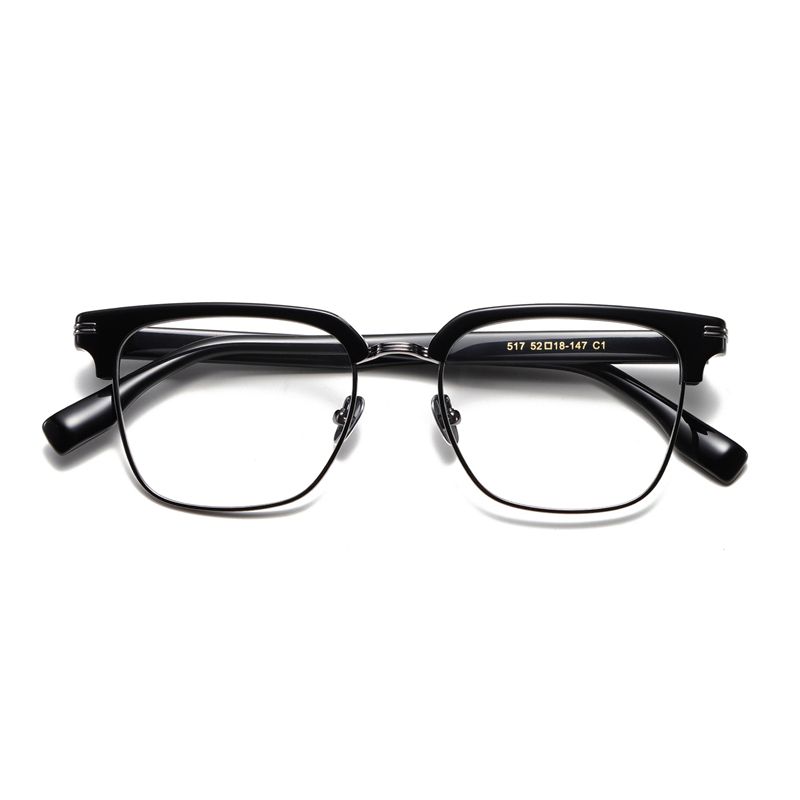 Black frame clear lens