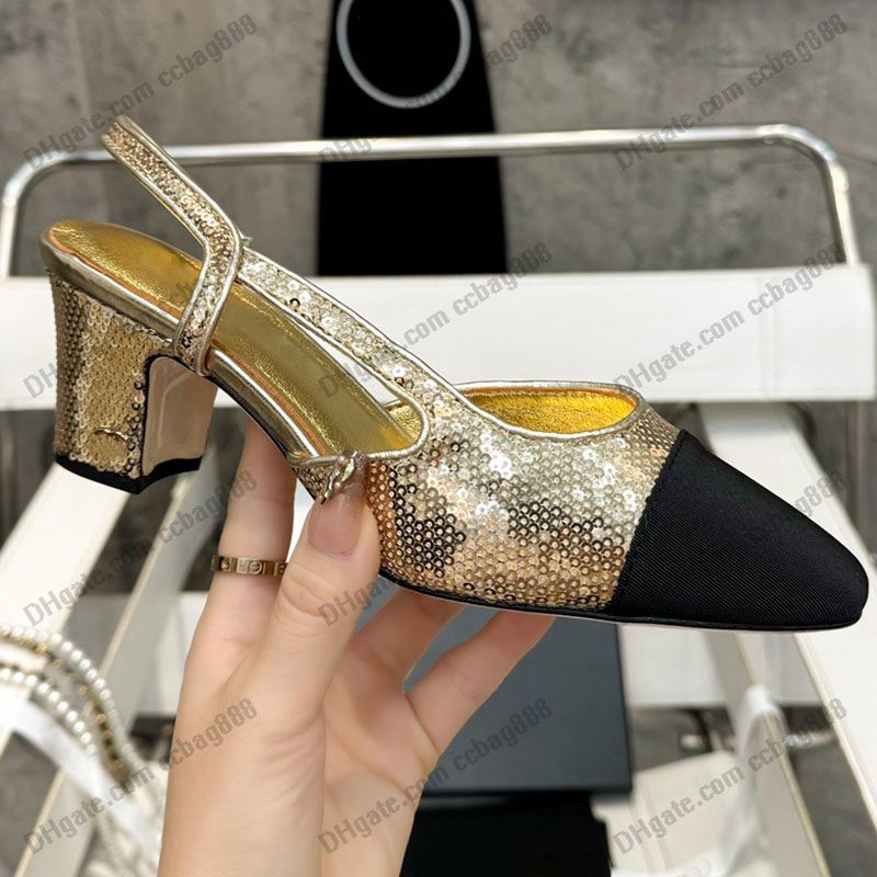 Gold heels 6.5cm