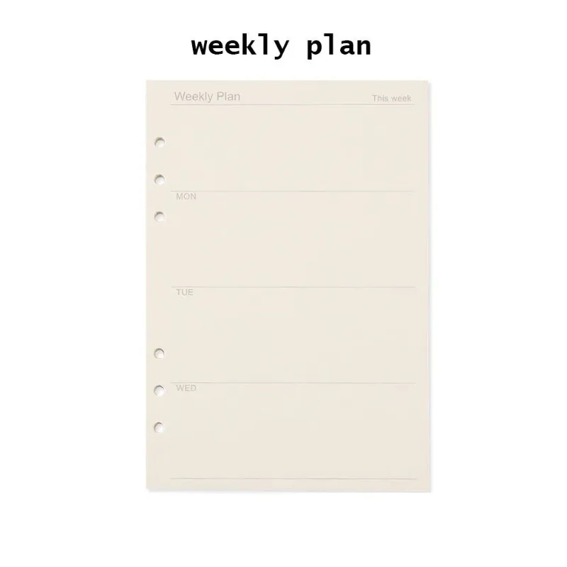 A6 weekplan