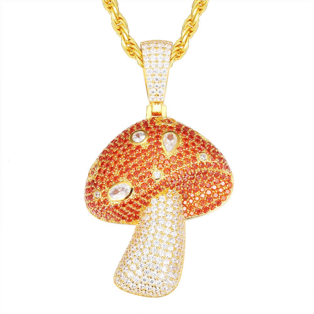 Gold/Red-Pendant Necklace-20&quot; ROPE CHAIN