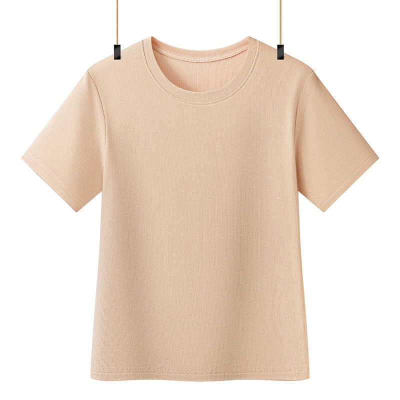 A  Womens Short Sleeved Apricot