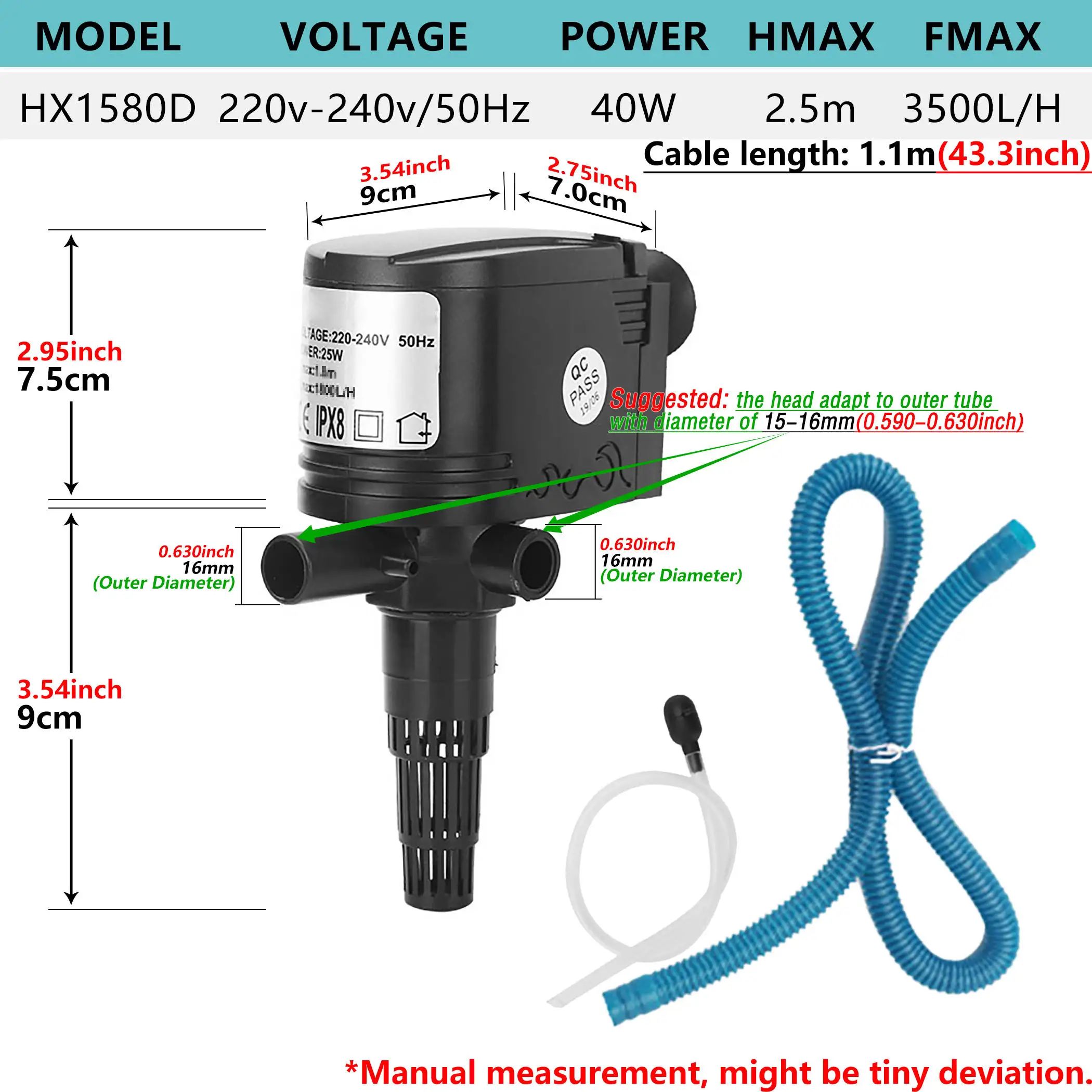 Kolor: 40W HX1580DPower: US Plug