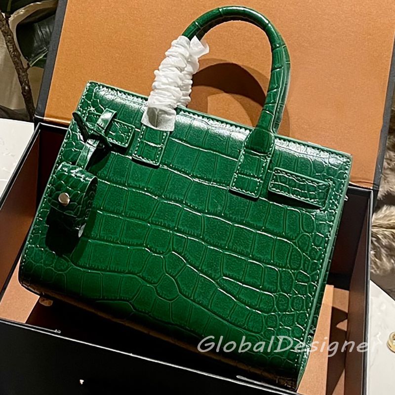 Green Crocodile Leather