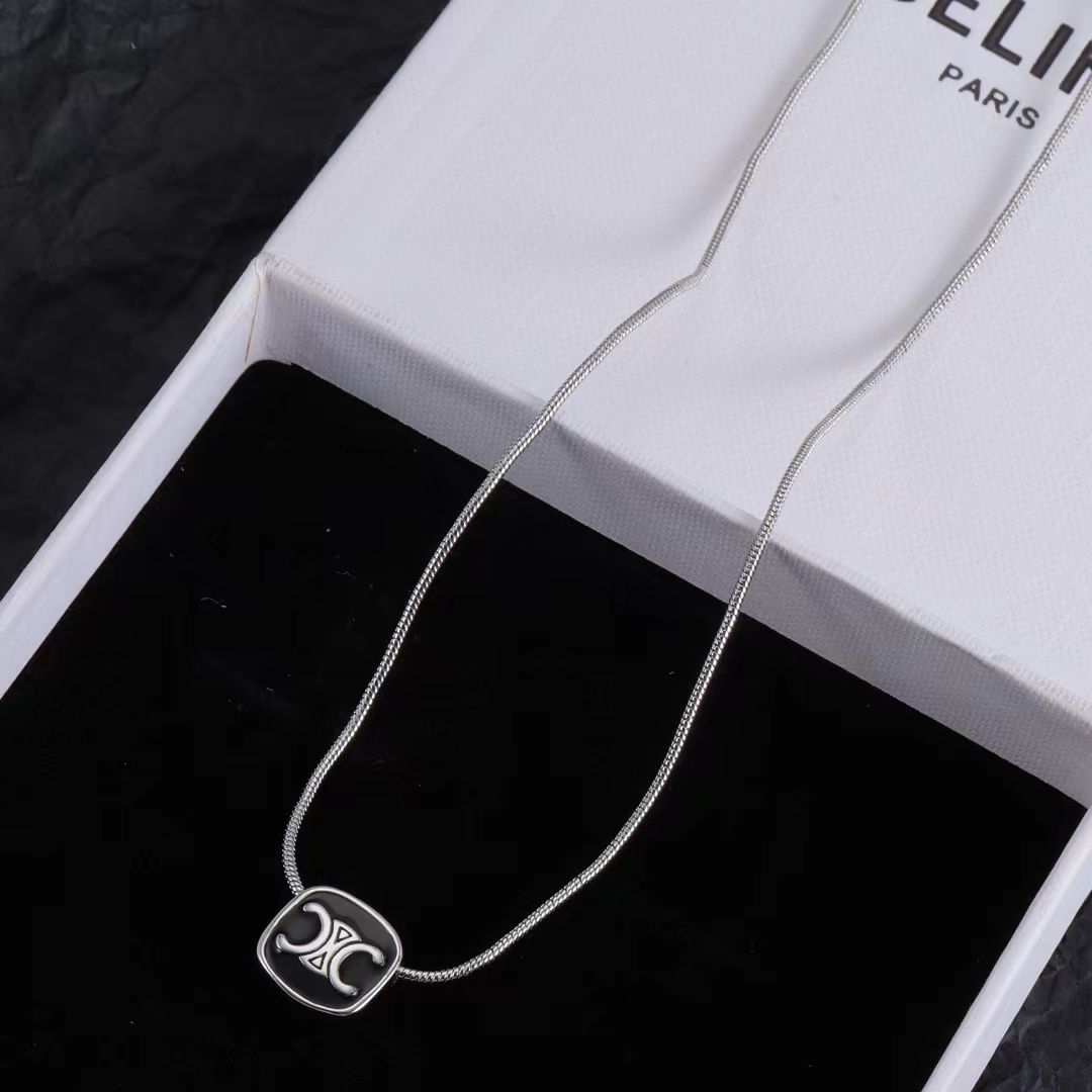 Silver Black Necklace