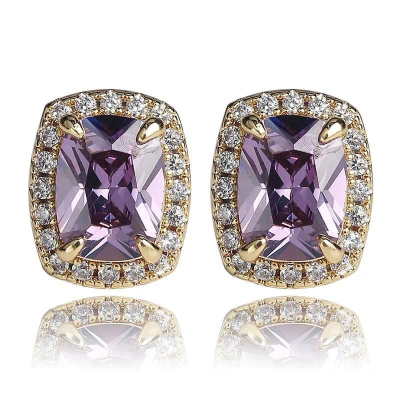 Gold Purple CZ