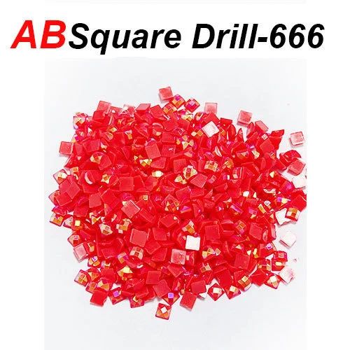 Color:AB Square Drill 666