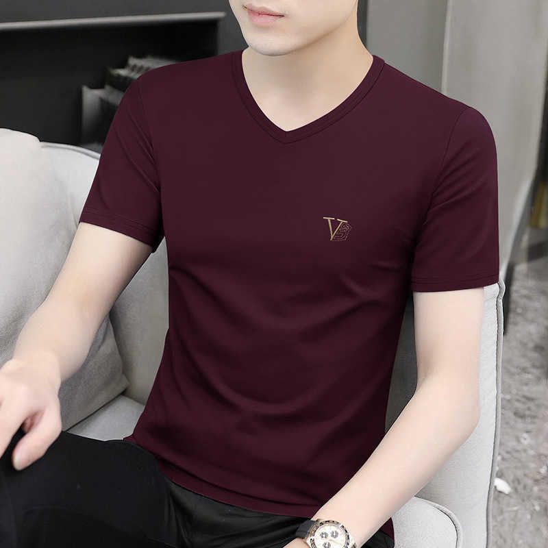 Wine Red Vneck