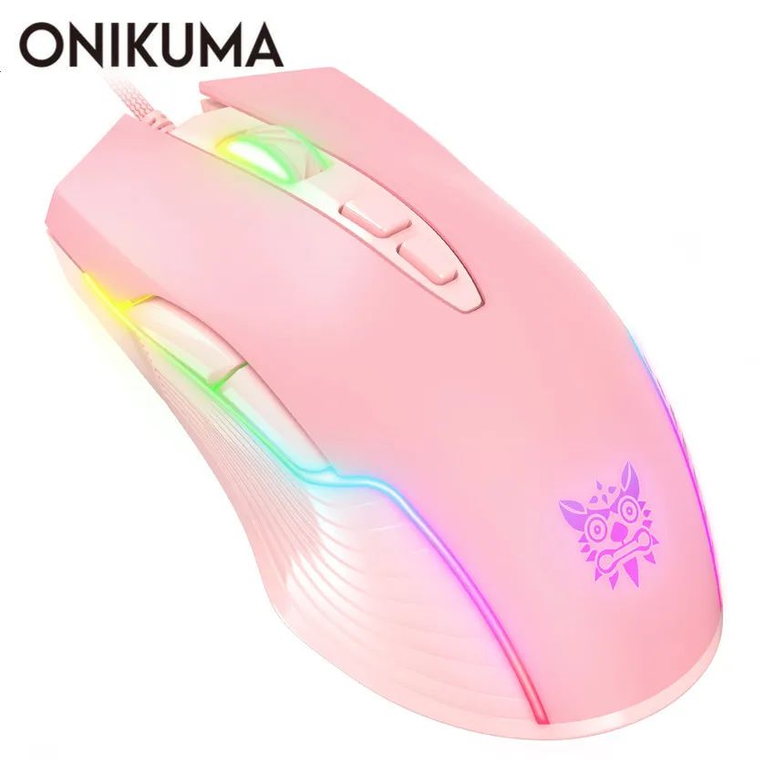 Couleur : souris de jeu rose.