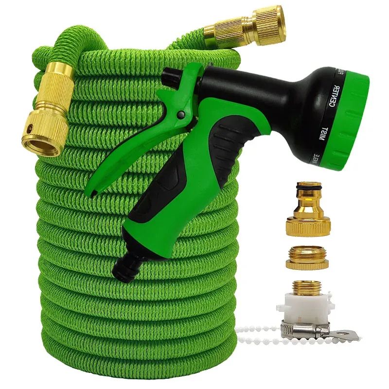 100Ft-30M Extended-Green Hose With Gun