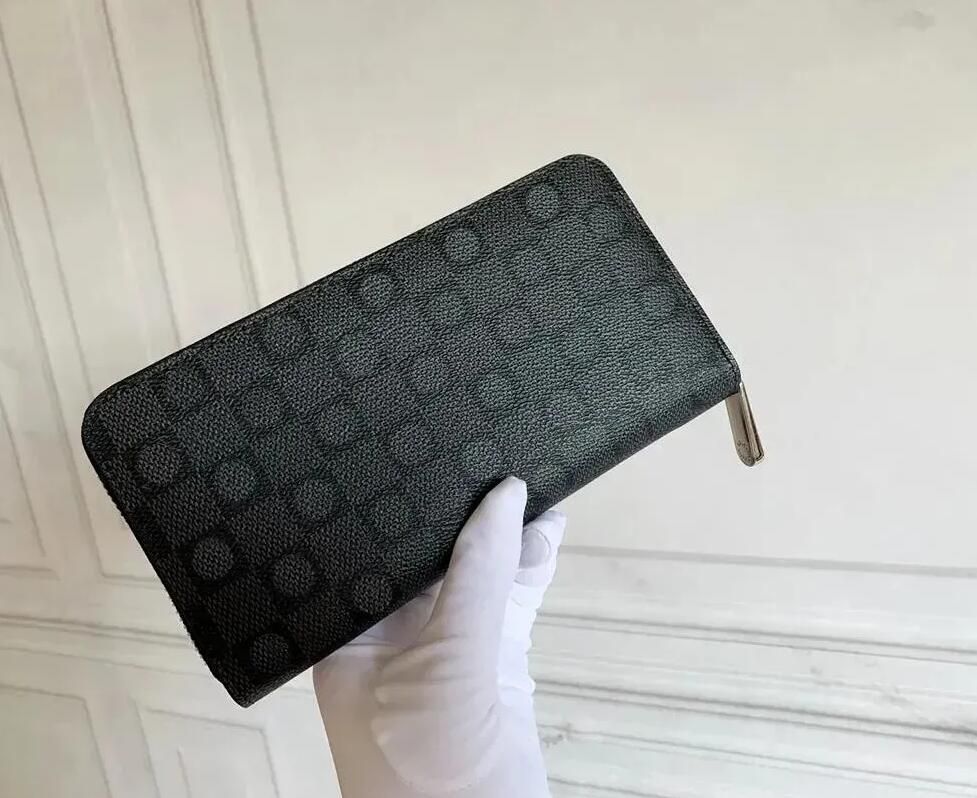 Black grid wallet