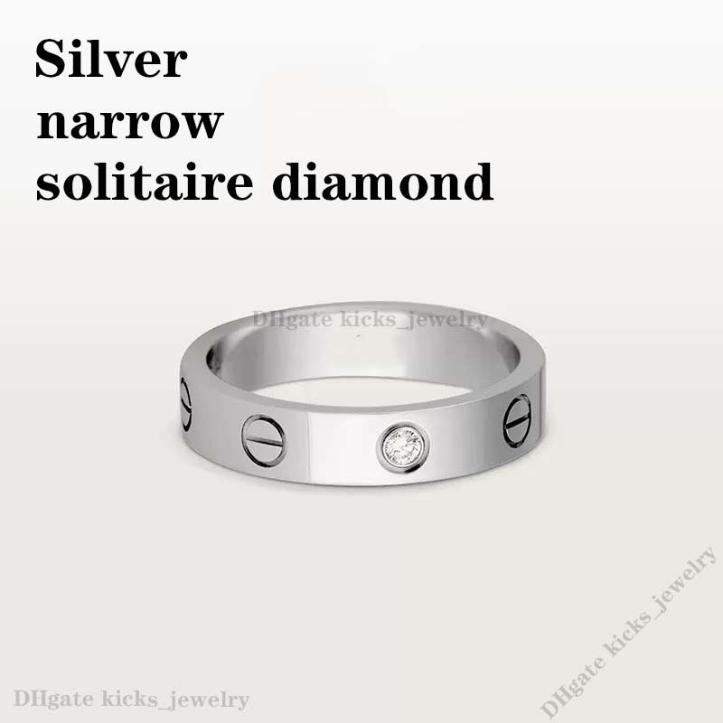 Diamant Silver_narrow_solitaire