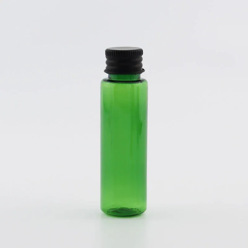 Groene PET-fles van 30 ml, zwart