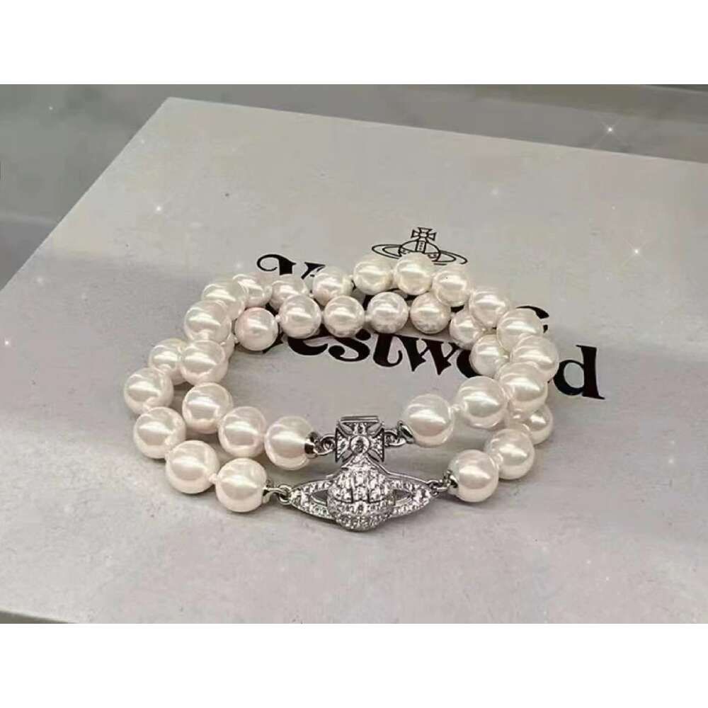 Silver Double Layer Pearl Bracelet