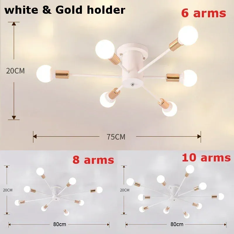 CHINA luz quente 10 cabeças branco dourado