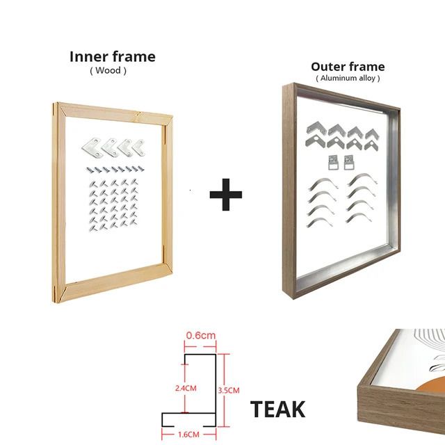 Teak Wood-60x90 cm