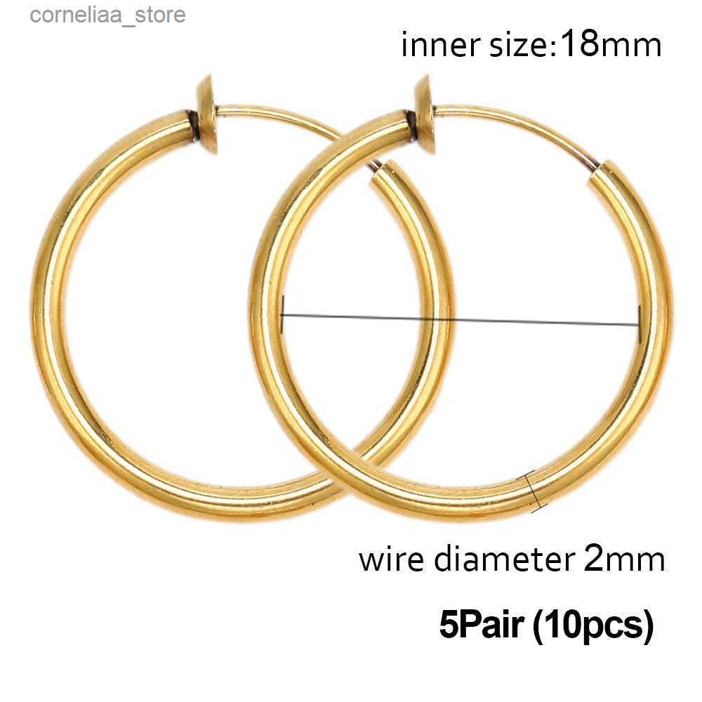 Gold 18mm 5 Pairs