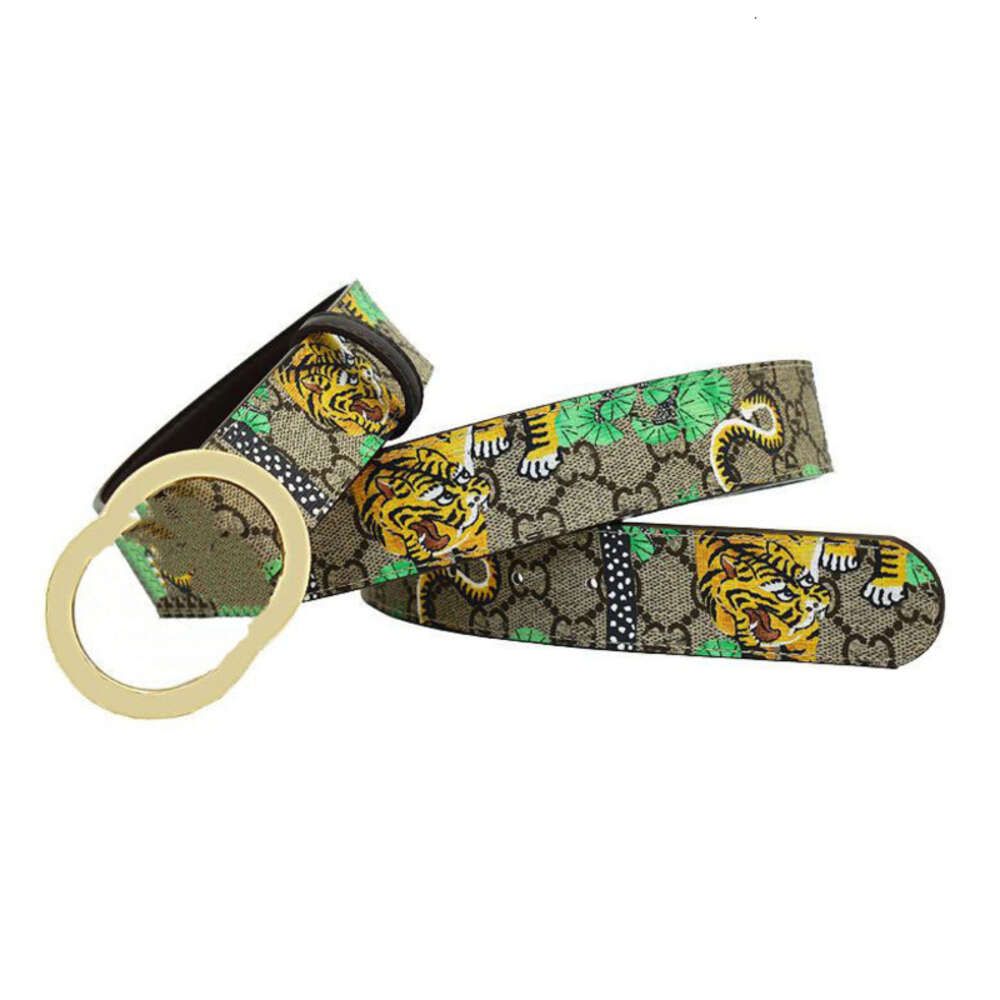 Green Tiger Belt Gold Gbuckle