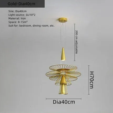 Neutrales Licht 4000K Gold-Dia40cm