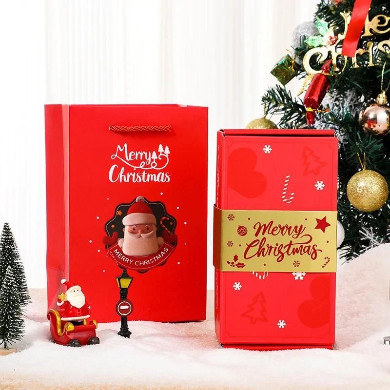 as shown 10pcs Box Merry Xmas-Red