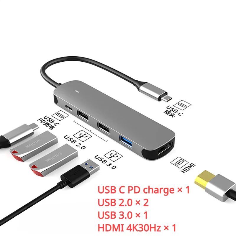 Kolor: 5 na 1 USB C