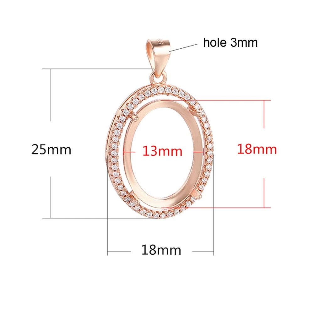 Cor: 13x18 mm de ouro rosa