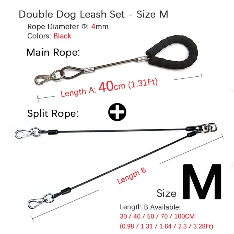 Color:M Set Leash 40cm