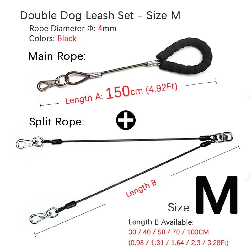 Color:M Set Leash 150cm