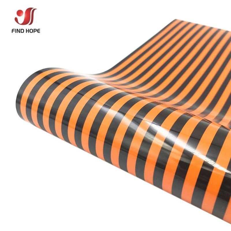 19in x39in (50x100 cm) Black Orange Lines