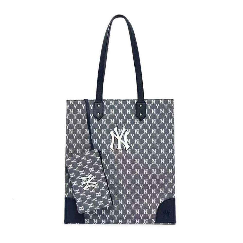 Vertical Denim Blue Tote